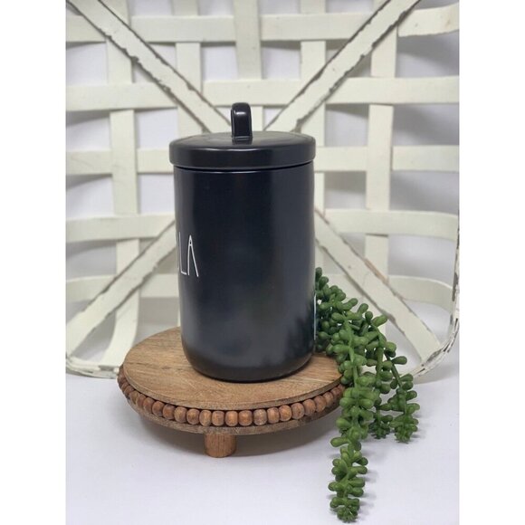 Rae Dunn Granola Canister Black Matte Ceramic Farmhouse Kitchen Storage Jar - Picture 2 of 6